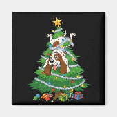 Funny English Springer Spaniel Dog Christmas Tree  Magnet (Vorne)