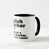 Funny English Teacher Definition Tasse (VorderseiteRechts)