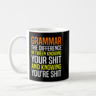 Funny English Teacher Grammar Police Sarcasm Kaffeetasse