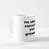 Funny English Teacher Grammar Tasse (Vorderseite Links)