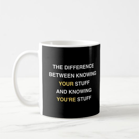 Funny English Teacher Punctuation Quote Geschenk Kaffeetasse (Links)