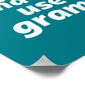 Funny English Teacher Spaß Korrekte Verwendung von Poster (Ecke)