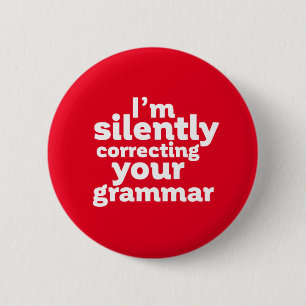 Funny English Teacher Stille Korrektur Grammatik Button