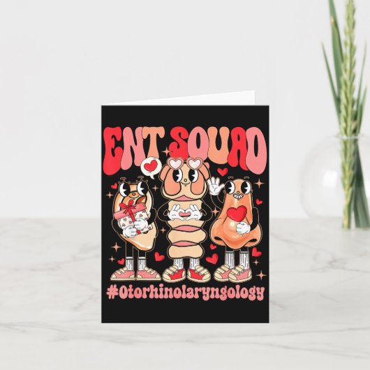 Funny Ent Squad Otolaryngologist Ent Valentines Da Karte (Vorderseite)
