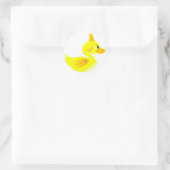 Funny Ente Runder Aufkleber (Tasche)