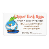 Funny Ente tanzen Cartoon Illustration Eierkarton (Vorne)