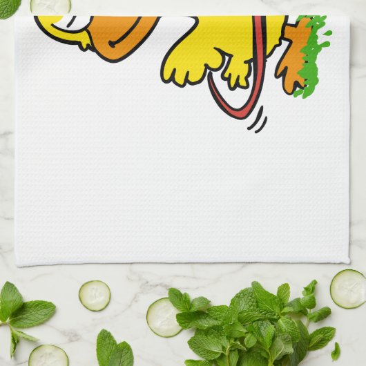 Funny Entenhula| Hintergrundfarbe auswählen Geschirrtuch (Gefaltet)