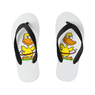 Funny Entenhula  Hintergrundfarbe auswählen Kinderbadesandalen