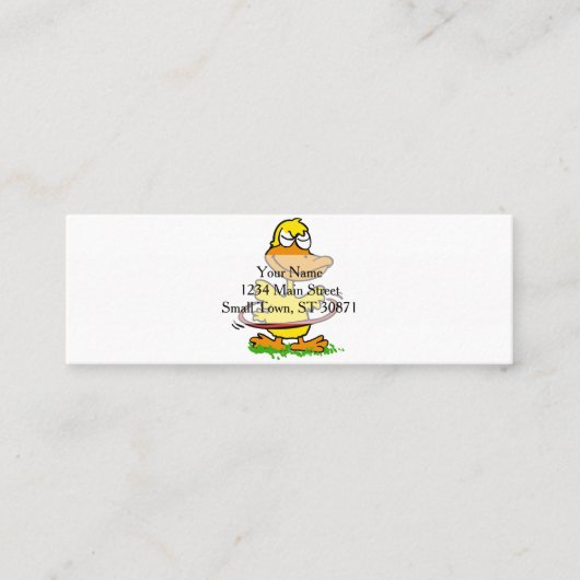 Funny Entenhula| Hintergrundfarbe auswählen Mini Visitenkarte (Vorderseite)