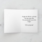 Funny Entschuldigung to Go Out With Friend Thinkin Karte (Innenseite)