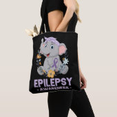 Funny Epilepsy Awareness Blume Elephant Ribbon Tasche (Von Nahem)