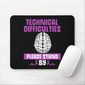 Funny Epilepsy Awareness Technische Schwierigkeite Mousepad (Mit Mouse)