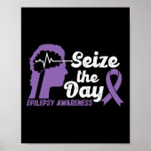 Funny Epilepsy Awarze The Day Ribbon 1 Poster (Vorne)