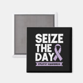 Funny Epilepsy Awarze The Day Ribbon Magnet (Vorderseite/Rückseite)