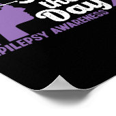 Funny Epilepsy Awarze The Day Ribbon Poster (Ecke)