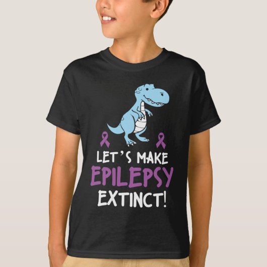 Funny Epilepsy Dinosaurier Krieger Bewusstsein Kin T-Shirt (Vorderseite)