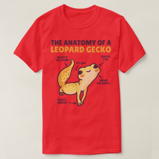 Funny Eplanation of a leopard gecko Anatomy of a g T-Shirt (Design vorne)