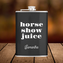 Funny Equestrian Black Horse Juice Flachmann