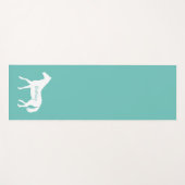 Funny Equestrian Workout Fitness Türkis Pferd Yogamatte (Vorderseite (Horizontal))