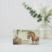 Funny Equine Veterinary Business Card Visitenkarte (Stehend Vorderseite)