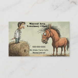 Funny Equine Veterinary Business Card Visitenkarte