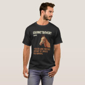 Funny Equinetrovert Definition Pferd Barrel Racin T-Shirt (Vorne ganz)