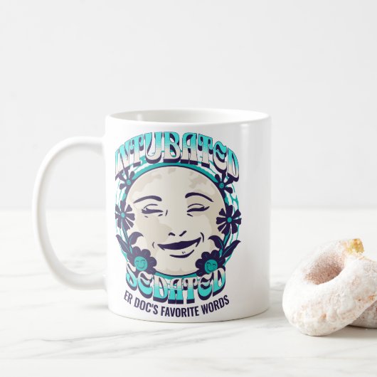 Funny ER Doctor Intubated Customize (Medical Job) Kaffeetasse (Mit Donut)