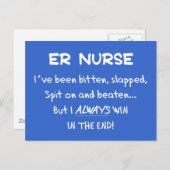 Funny ER Nurse Geschenke Postkarte (Vorne/Hinten)