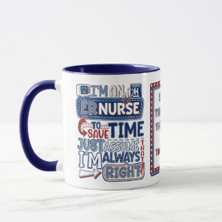 Funny ER Nurse immer gleich Spaß im Notfall Tasse