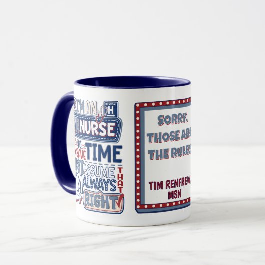 Funny ER Nurse immer gleich Spaß im Notfall Tasse (Vorderseite Links)