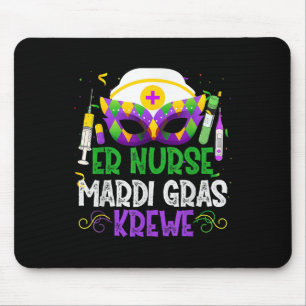 Funny Er Nurse Krewe Pflegemasken Mardi Gras Carn Mousepad