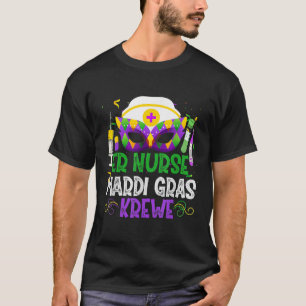 Funny Er Nurse Krewe Pflegemasken Mardi Gras Carn T-Shirt