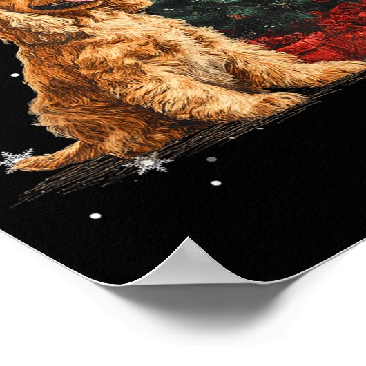 Funny Er Spaniel Dog Christmas Tree Women Men Kids Poster (Ecke)