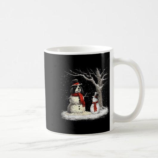Funny Er Spaniel Dog In The Snow Tree Christmas Wi Kaffeetasse (Rechts)