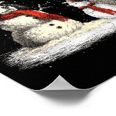 Funny Er Spaniel Dog In The Snow Tree Christmas Wi Poster (Ecke)