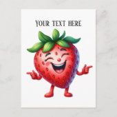 Funny Erdbeeren Liebhaber fügen Text hinzu Postkarte (Vorderseite)