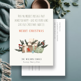 Funny erhalten Weihnachtsgeschenke macht dich glüc Feiertagspostkarte