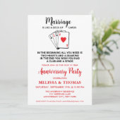 Funny Eriage Spaß Anniversary Party Einladung (Stehend Vorderseite)