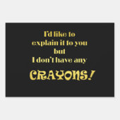 Funny erklären mit Crayons Joke Geschenkpapier Set (Vorderseite 3)