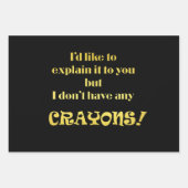 Funny erklären mit Crayons Joke Geschenkpapier Set (Vorderseite)