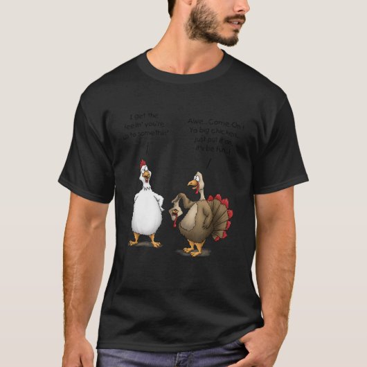 Funny Erntedank Big Chicken Es Spaß in der Türkei T-Shirt (Vorderseite)
