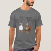 Funny Erntedank Big Chicken Es wird Spaß in der Tü T-Shirt (Vorderseite)