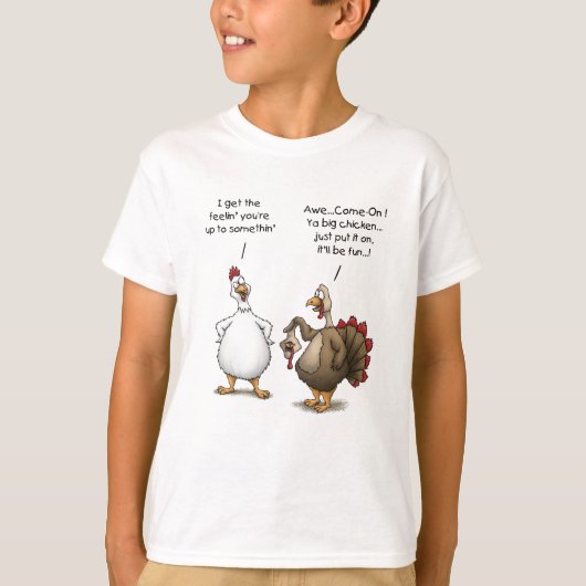 Funny Erntedank Big Chicken Es wird Spaß Türkei T-Shirt (Vorderseite)