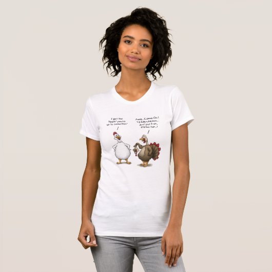 Funny Erntedank Big Chicken Es wird Spaß Türkei T-Shirt (Vorne ganz)