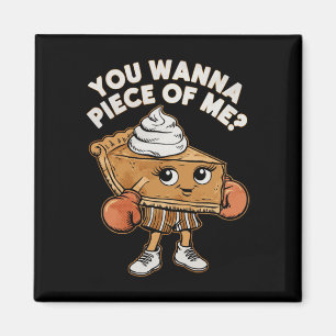 Funny Erntedank Boxing Pumpkin Pie You Wanna Pi Magnet