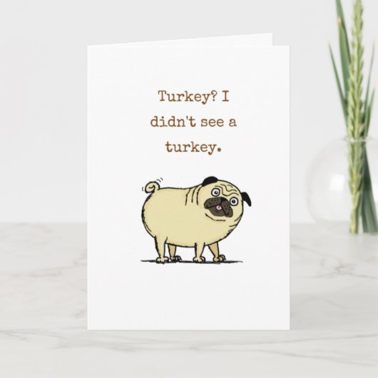 Funny Erntedank Card mit Mops Karte (Vorderseite)