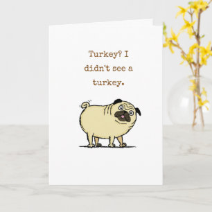 Funny Erntedank Card mit Mops Karte