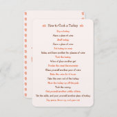 Funny Erntedank Card Wie man das Rezept in der Tür Einladung (Vorne/Hinten)