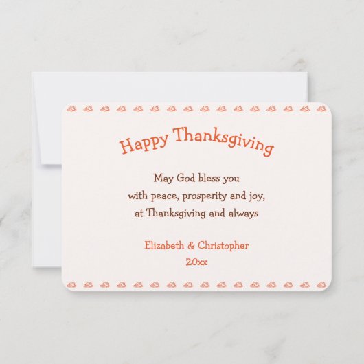 Funny Erntedank Card Wie man das Rezept in der Tür Einladung (Rückseite)