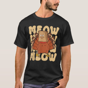 Funny Erntedank Cat Fake Cat Meow Erntedank T-Shirt
